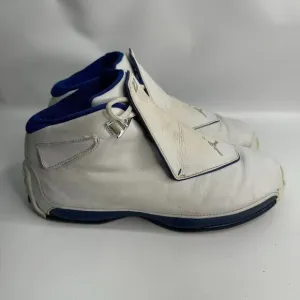 Size 10.5 - Air Jordan 18‎ OG 2003 White Sport Royal SHOES ONLY (READ)