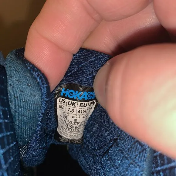 Size 9 B Hoka One One Kaha 2 GORE-TEX Blue‎ Coral Vibram Megagrip Hiking Boots