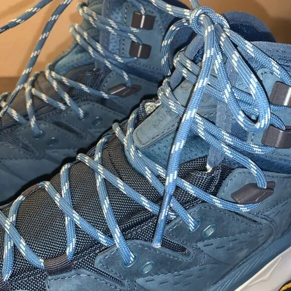 Size 9 B Hoka One One Kaha 2 GORE-TEX Blue‎ Coral Vibram Megagrip Hiking Boots