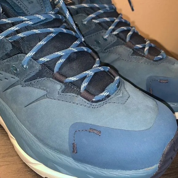 Size 9 B Hoka One One Kaha 2 GORE-TEX Blue‎ Coral Vibram Megagrip Hiking Boots