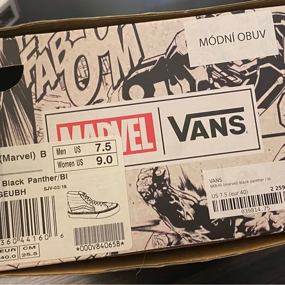Size 9 | Vans x Black Panther Sk8-Hi Shoes | Unisex | Used