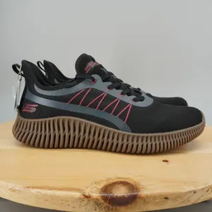 Skechers Bobs Geo Mens Size 10.5 Shoes Black Brown Sport Sneakers Vegan NEW