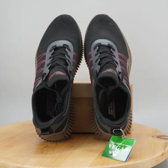 Skechers Bobs Geo Mens Size 10.5 Shoes Black Brown Sport Sneakers Vegan NEW