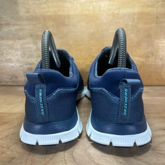 Skechers Flex Sole Lite-Weight Womens Size 9 Slip On Shoes Sneakers Blue 59829S