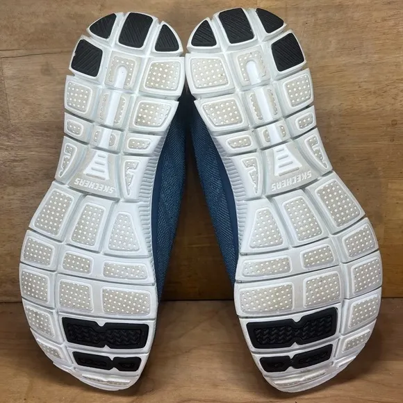 Skechers Flex Sole Lite-Weight Womens Size 9 Slip On Shoes Sneakers Blue 59829S