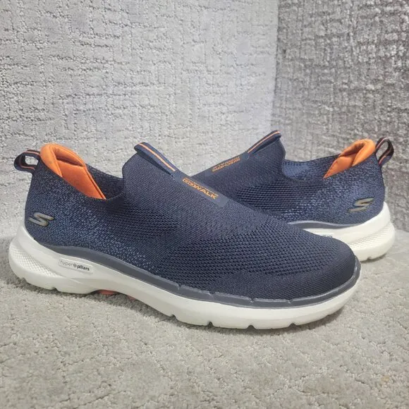 Skechers Go Walk Men's Size 10.5 Blue Navy Slip-On Walking Comfort Shoes 216202