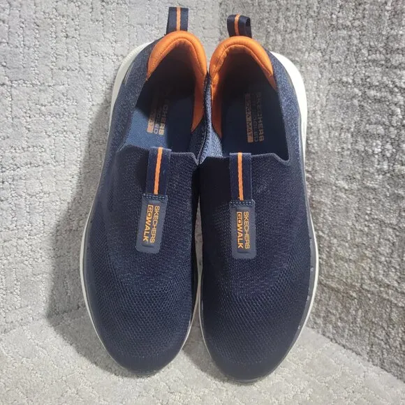 Skechers Go Walk Men's Size 10.5 Blue Navy Slip-On Walking Comfort Shoes 216202
