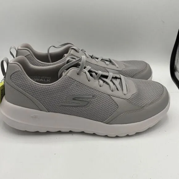Skechers Men's GOwalk Max Gray White WALKING/ Athletic Shoes SZ 11.5 Extra Wide