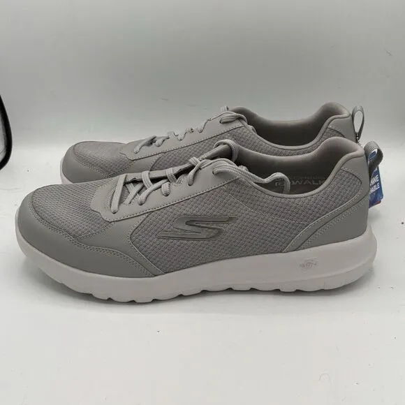 Skechers Men's GOwalk Max Gray White WALKING/ Athletic Shoes SZ 11.5 Extra Wide