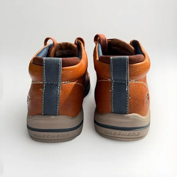 Skecher’s Men’s Harper Meldon Chukka Boots Brown Leather Lace Up Cushioned 7 M