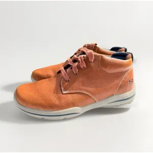 Skecher’s Men’s Harper Meldon Chukka Boots Brown Leather Lace Up Cushioned 7 M
