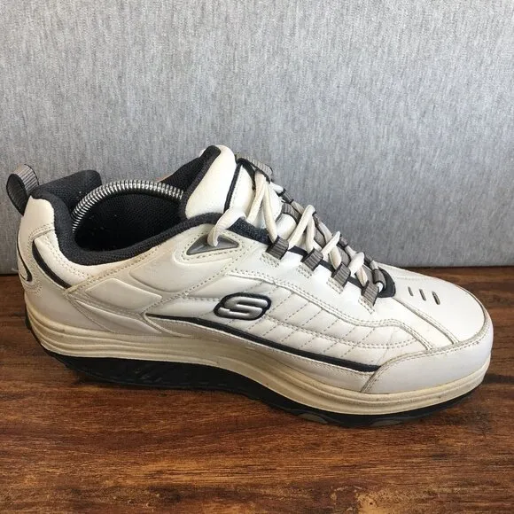 Skechers Shape Ups White Toning Walking Low Top Lace-Up Sneakers Men’s Size 11