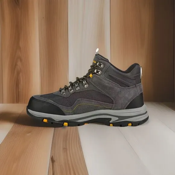 Skechers Trego Pacifico Hiking Boots Memory Foam Gray Waterproof Mens Size 13