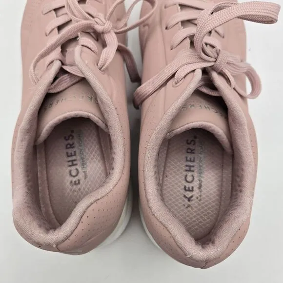 Skechers Uno Stand on Air Sneakers sz 11 Womens Shoes Pink Kicks Faux Leather