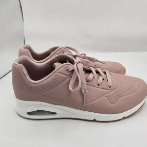 Skechers Uno Stand on Air Sneakers sz 11 Womens Shoes Pink Kicks Faux Leather