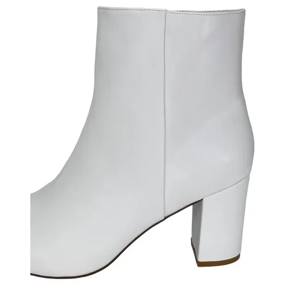 SMASH Shoes Chiku White Faux Leather Womens Ankle Boots Size 12M