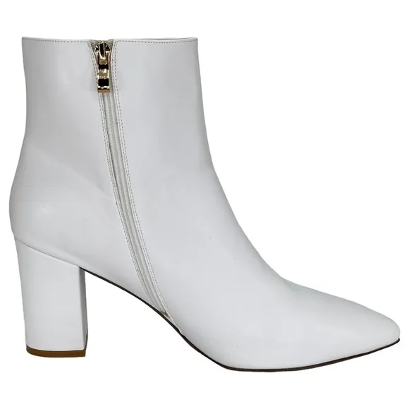SMASH Shoes Chiku White Faux Leather Womens Ankle Boots Size 12M