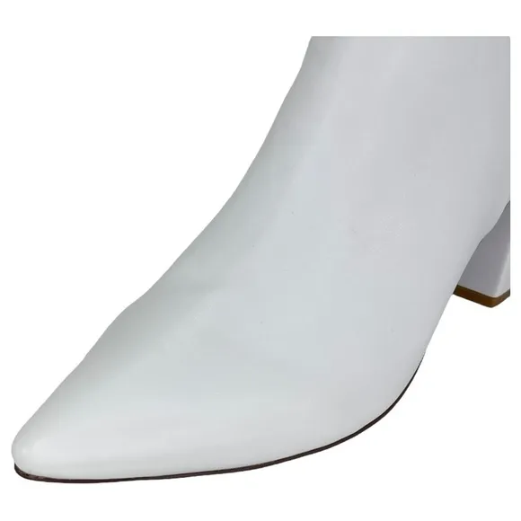 SMASH Shoes Chiku White Faux Leather Womens Ankle Boots Size 12M