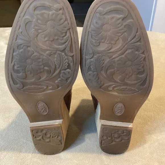 Sofft Slip-On Bootie, Sacora, Brown w/Floral Print, Size US 9, EU 40, UK 7