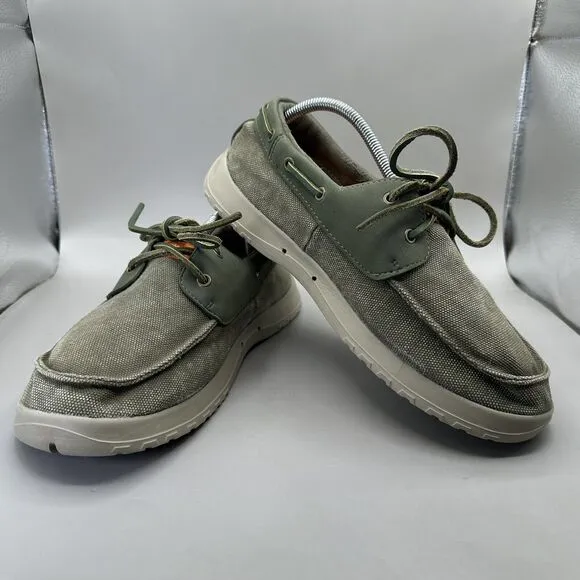 Soft Science The Cruise Casual Comfort Canvas Boat Shoes Green Men's Size 11 US