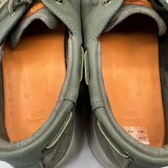 Soft Science The Cruise Casual Comfort Canvas Boat Shoes Green Men's Size 11 US