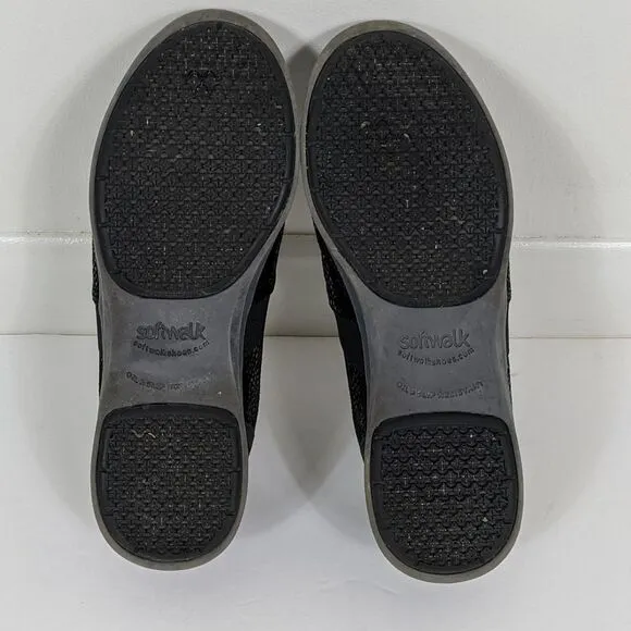 Softwalk Grey's Anatomy Black Sparkle Leather Slip-On Shoes 9.5