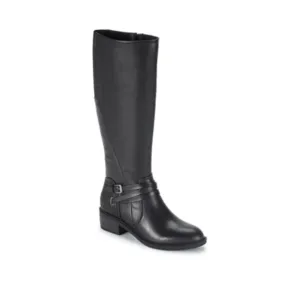 Sole Bound by Baretraps Dreia Women Black Leather KneeHigh Tall Riding Boot 5.5M