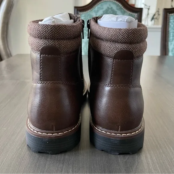 Sonoma Men comfort combat ankle work Boots brown size 10 wide NWT