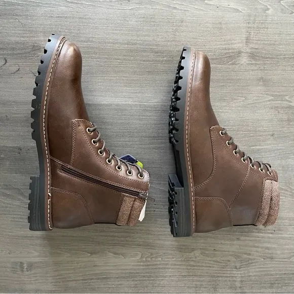 Sonoma Men comfort combat ankle work Boots brown size 10 wide NWT
