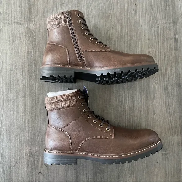 Sonoma Men comfort combat ankle work Boots brown size 10 wide NWT