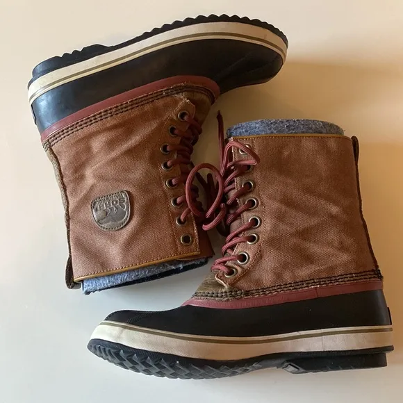 Sorel 1964 Premium CVS NL1717-257 Waterproof Boots Women’s 10/41 Brown Blk Wine
