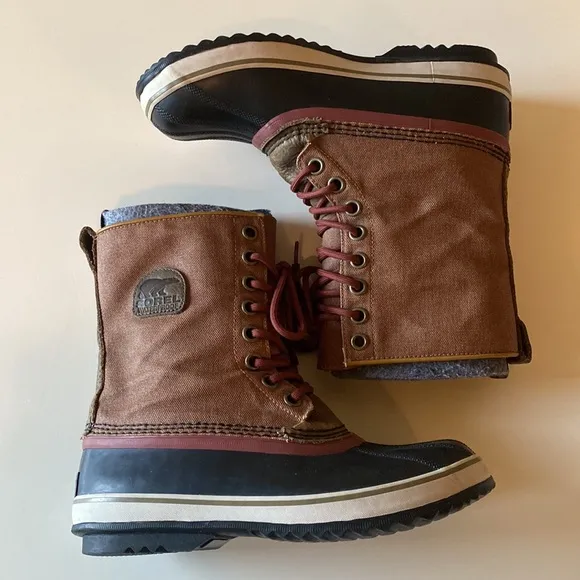 Sorel 1964 Premium CVS NL1717-257 Waterproof Boots Women’s 10/41 Brown Blk Wine