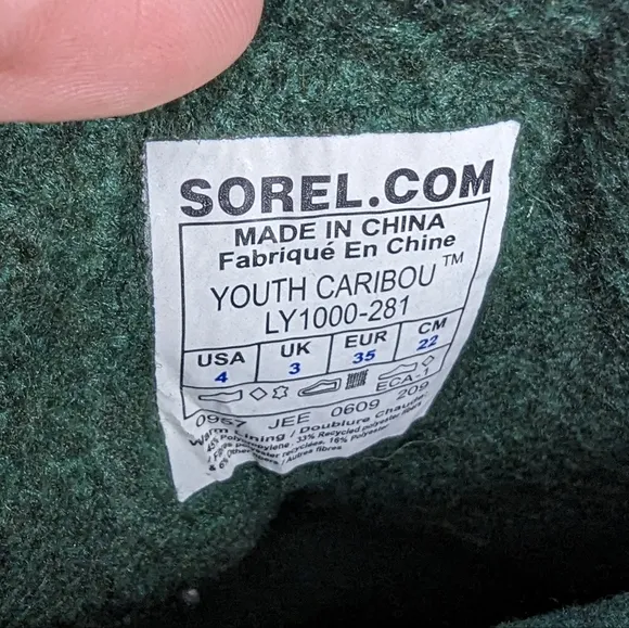 Sorel Caribou lined waterproof rubber sole boots