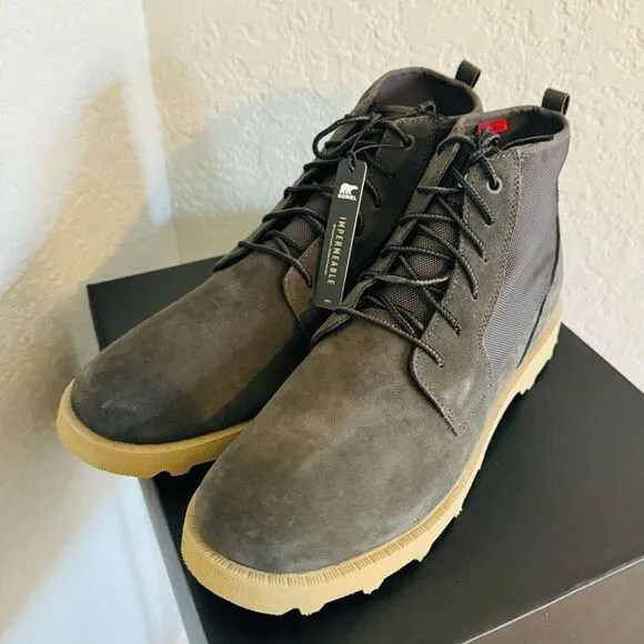 SOREL Caribou OTM Waterproof Chukka Men's Leather Suede Boot, Size 14, Brown NWT