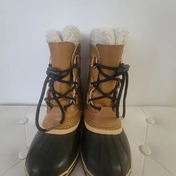 SOREL Caribou Waterproof Lace-up Winter Snow Boots Youth/Big Kids Size 3