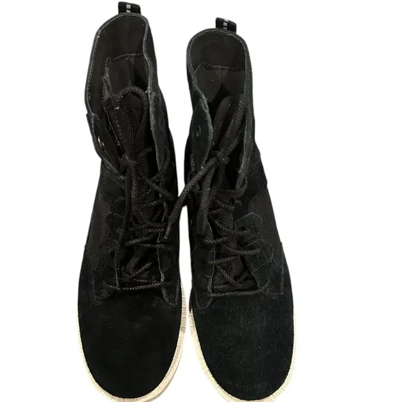 SOREL CARIBOU WOMENS BLACK SUEDE ANKLE WATERPROOF SHOE BOOTS 8