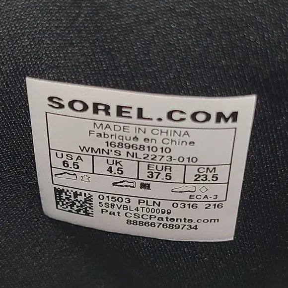 Sorel Conquest Carly II Boots NL2273-010 Size 6.5