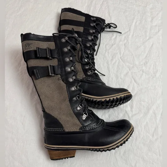 Sorel 'Conquest Carly II' Tall Waterproof Winter Riding Boots Women's Size 8