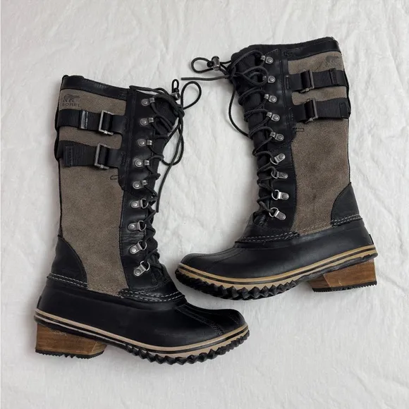 Sorel 'Conquest Carly II' Tall Waterproof Winter Riding Boots Women's Size 8