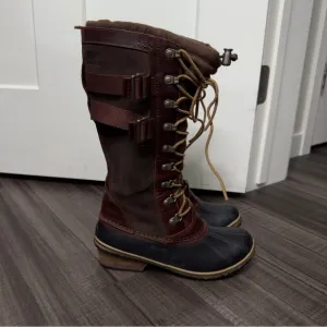 Sorel Conquest Carly Tall Winter Lace Up Waterproof Boots