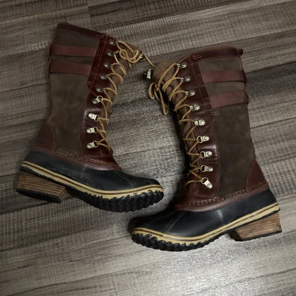 Sorel Conquest Carly Tall Winter Lace Up Waterproof Boots