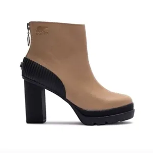Sorel Dacie Tan Waterproof Leather Heeled Boots Sz 10.5 NWT