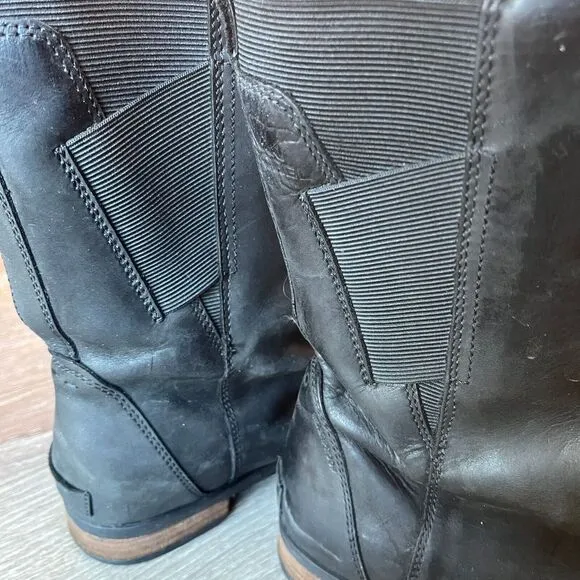 Sorel Emelie Mid Leather Waterproof Black Boots Womens 6.5 UK‎ 4.5 EU 37.5