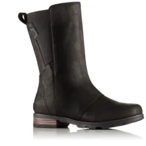 Sorel Emelie Mid Leather Waterproof Black Boots Womens 6.5 UK‎ 4.5 EU 37.5