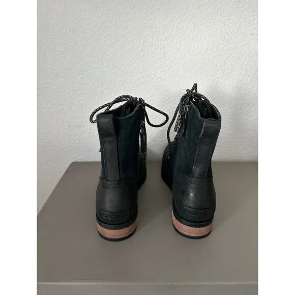 Sorel Emelie Suede and Leather Combat Boot - 9