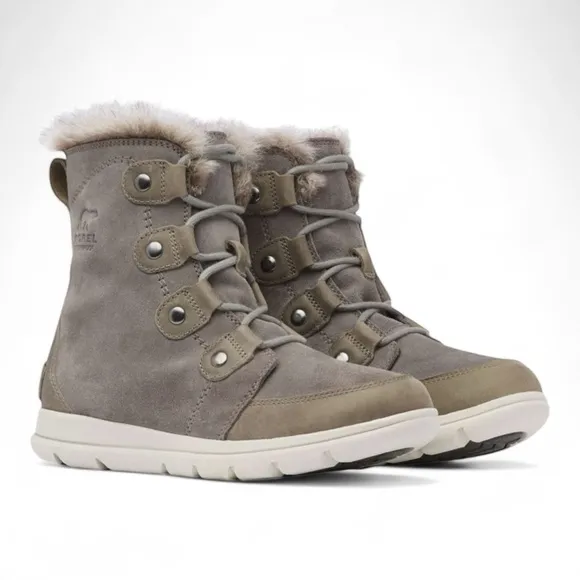 Sorel Explorer Joan in Quarry/Black NIB
