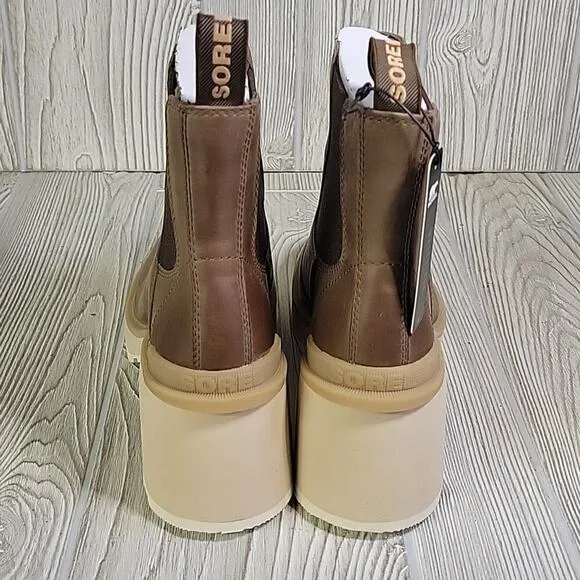 Sorel Hi-Line Heel Chelsea Boots Umber Ceramic Womens Size 9 NEW