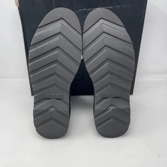 Sorel Hi-Line Lace-Up Mid-Shaft Boots in Black and Jet Size 10 M NEW Retail $185