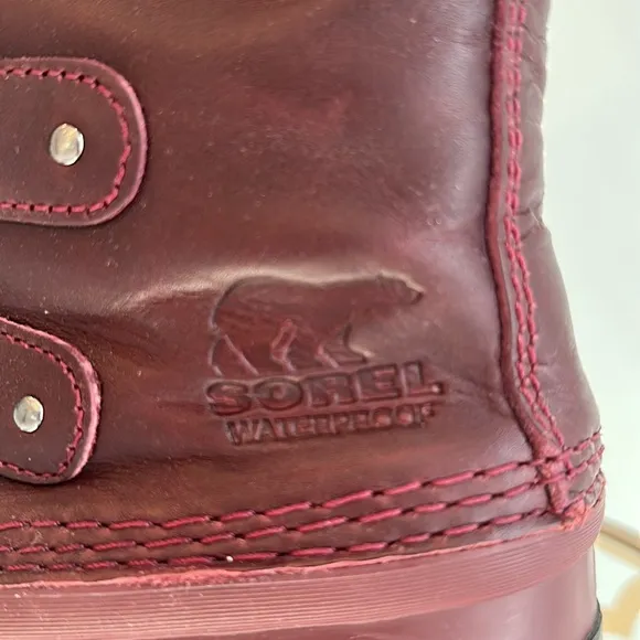 SOREL Joan of Arctic Boots Leather 8.5 Winter Excellent condition