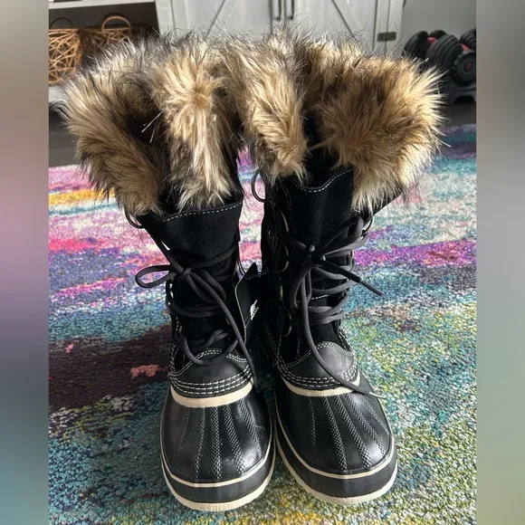 Sorel Joan of Arctic Waterproof Black Boots Size 9 NEW